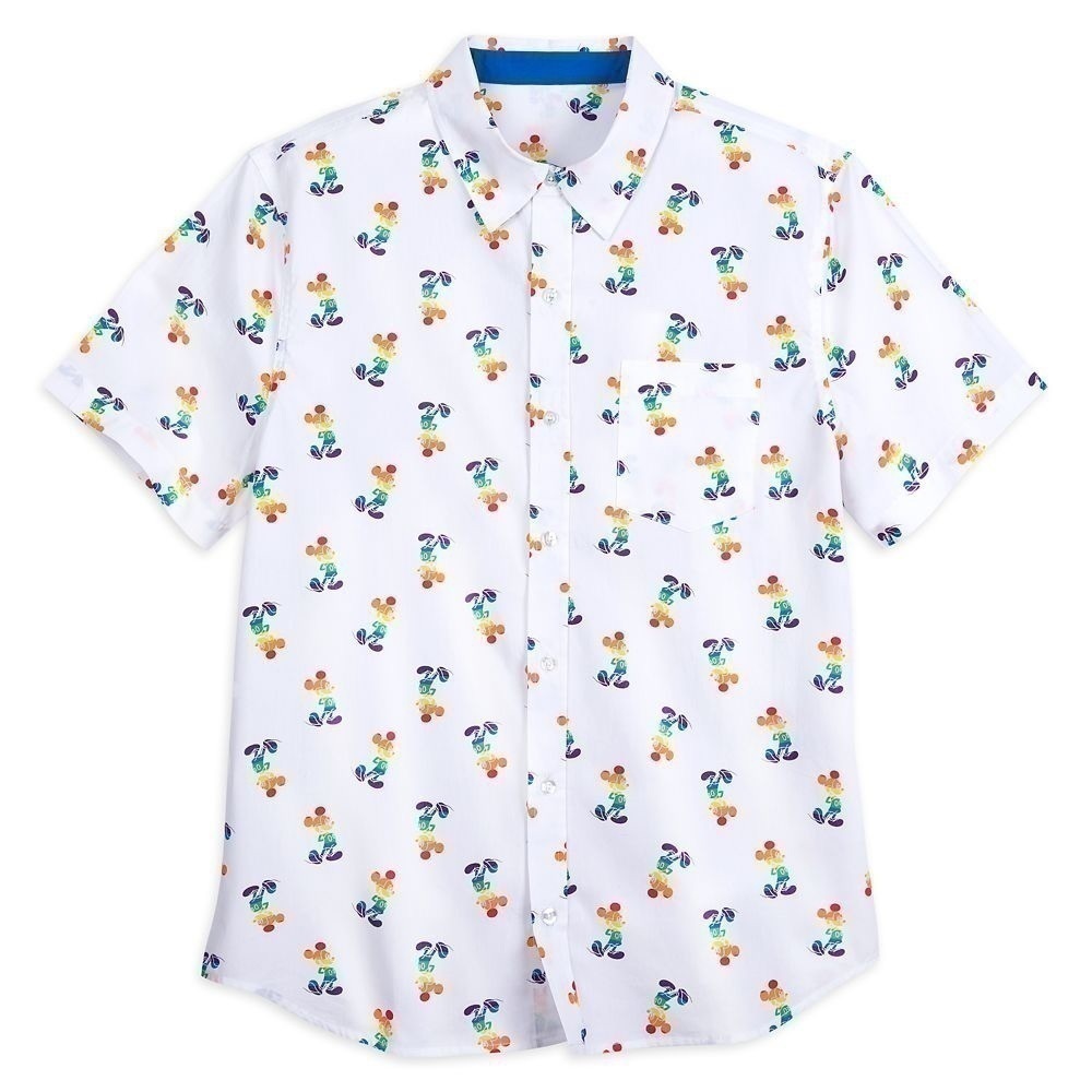 PRIDE Disney Mickey Mouse rainbow unisex woven shirt